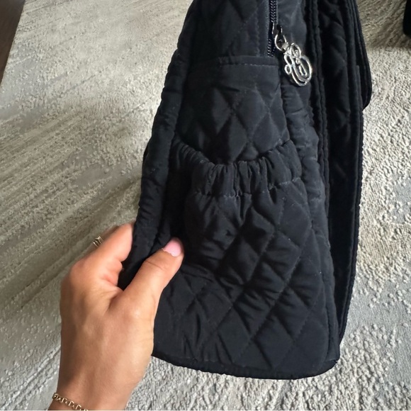 Vera Bradley black Diamond Quilted Microfiber Backpack - Picture 13 of 15